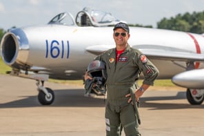 Randy Ball and his MiG 17F, #1611