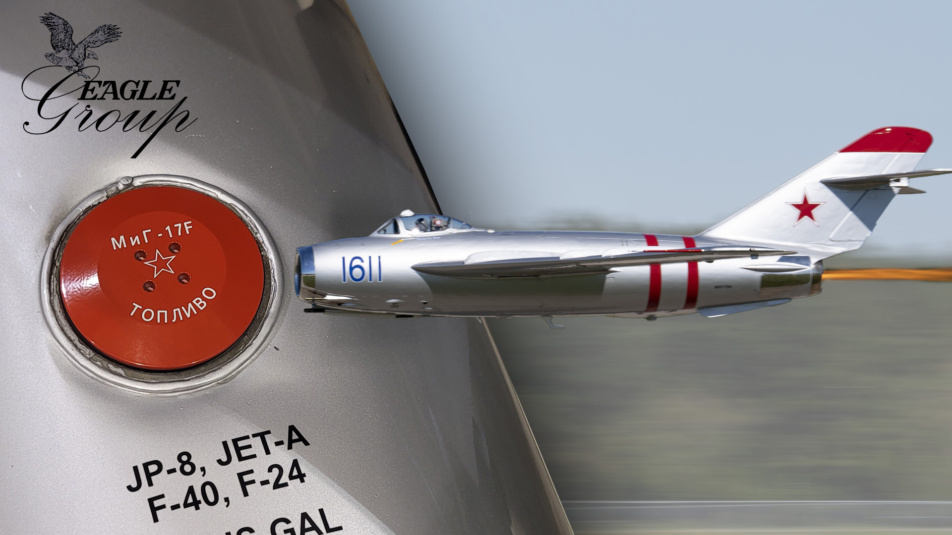 MiG fuel cap, drop tank and MiG 17F flying