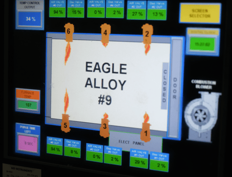 Eagle Alloy heat treatment PLC screen