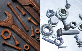 Rusty tools compared to corrosion-resistant tools