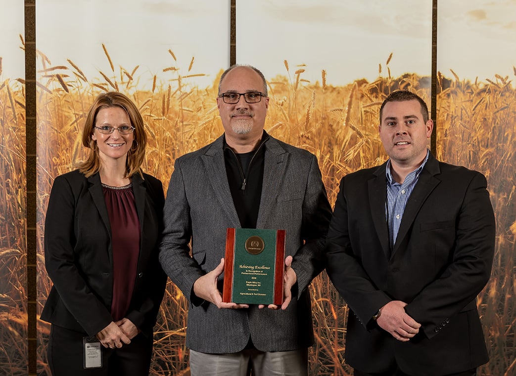 From left: Traci Devlin, Supply Base Manager, John Deere; Mark Hollenbeck, Senior Sales Engineer, Eagle Alloy; Nic Tarzwell, Chief Technical Officer, Eagle Alloy