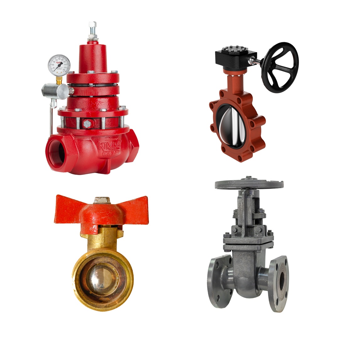 Types of Industrial Valves: Globe valve, butterfly valve, gate valve, ball valve